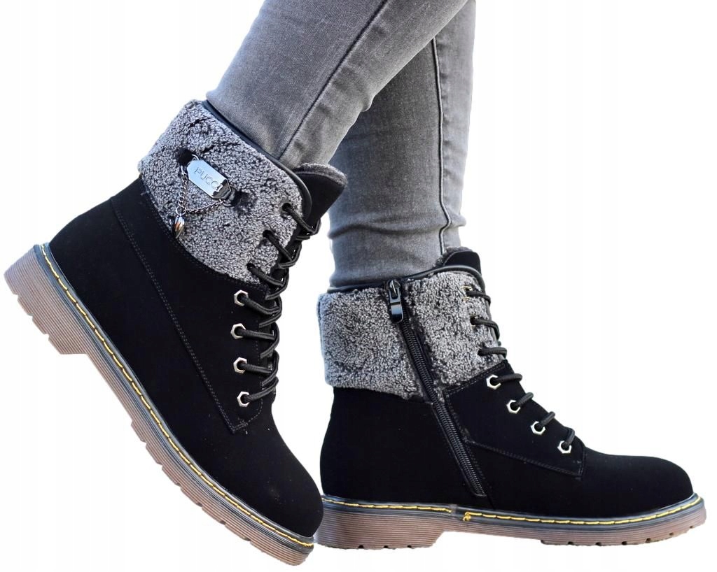 

Buty Ocieplane zimowe Timberki Trapery Botki LUNA7