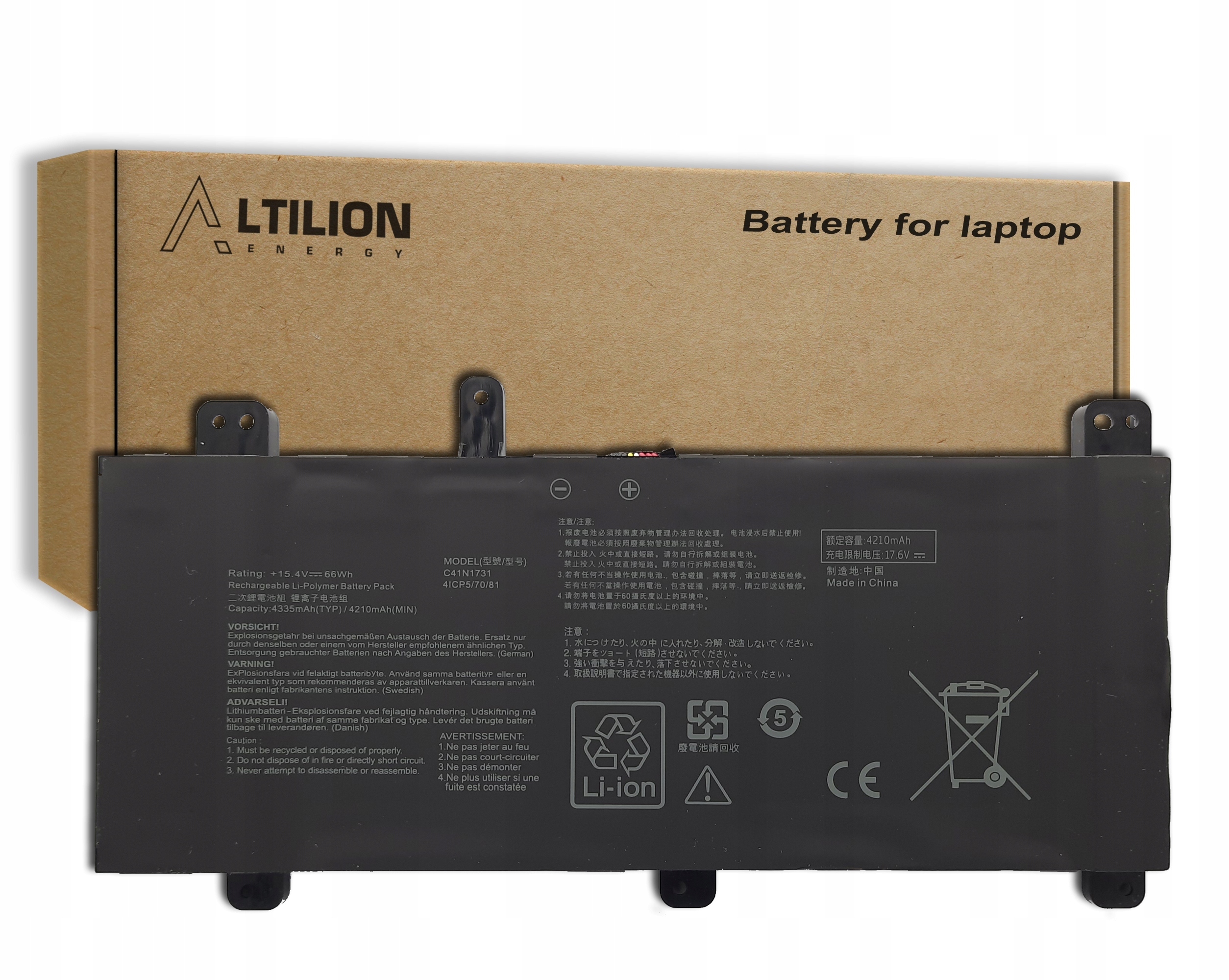 Baterie Altilion Energy C41N1731-3 je kompatibilní s Asusem