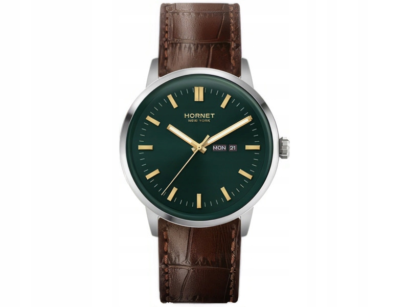 Zegarek Hornet Art Deco Nfc 43mm Zielono-brązowy