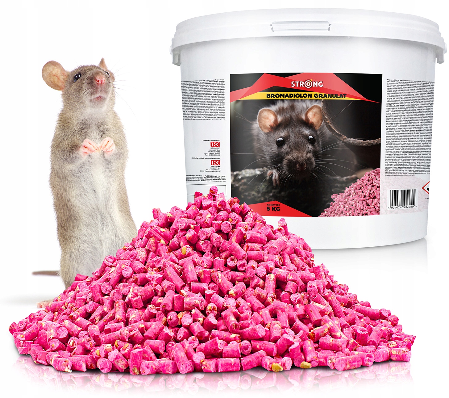 Strong Silna Trutka Przynęta Granulat Na Myszy I Szczury Bromadiolon 5 Kg