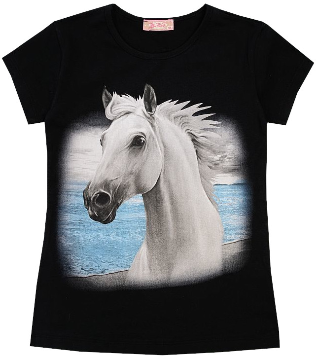 

Bluzka T-shirt Tunika Bawełna Biały Koń 152 H302D