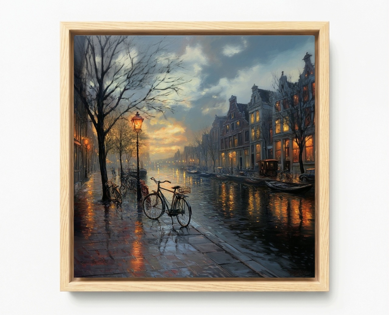 Obraz Rám Americký Box Architektura Město Amsterdam Nizozemsko Pohled 50x50