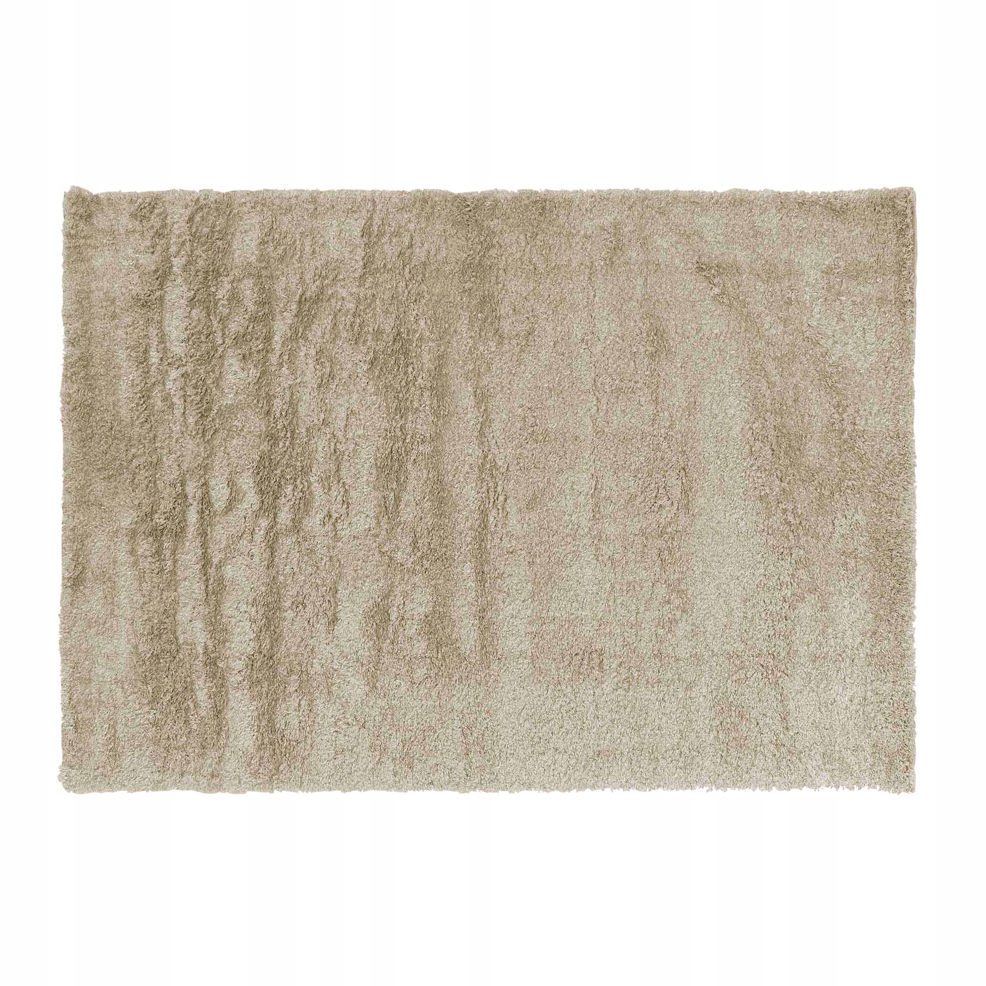 Koberec Shaggy Do Obývačky chlpatý obdĺžnikový, béžový, taupe, 120 x 170 cm