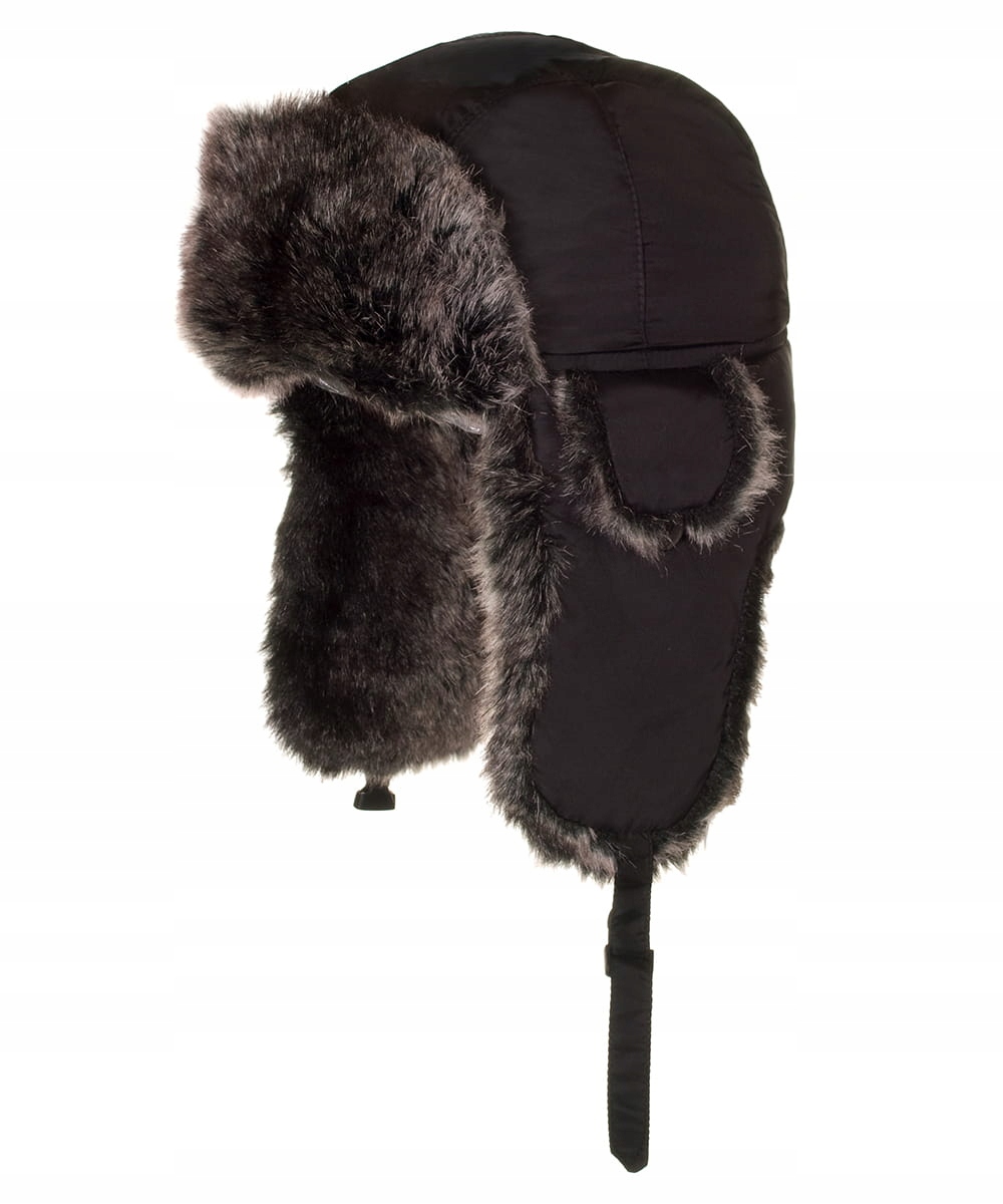 

Czapka Uszanka Męska Pilotka Zimowa Ciepła Czarna