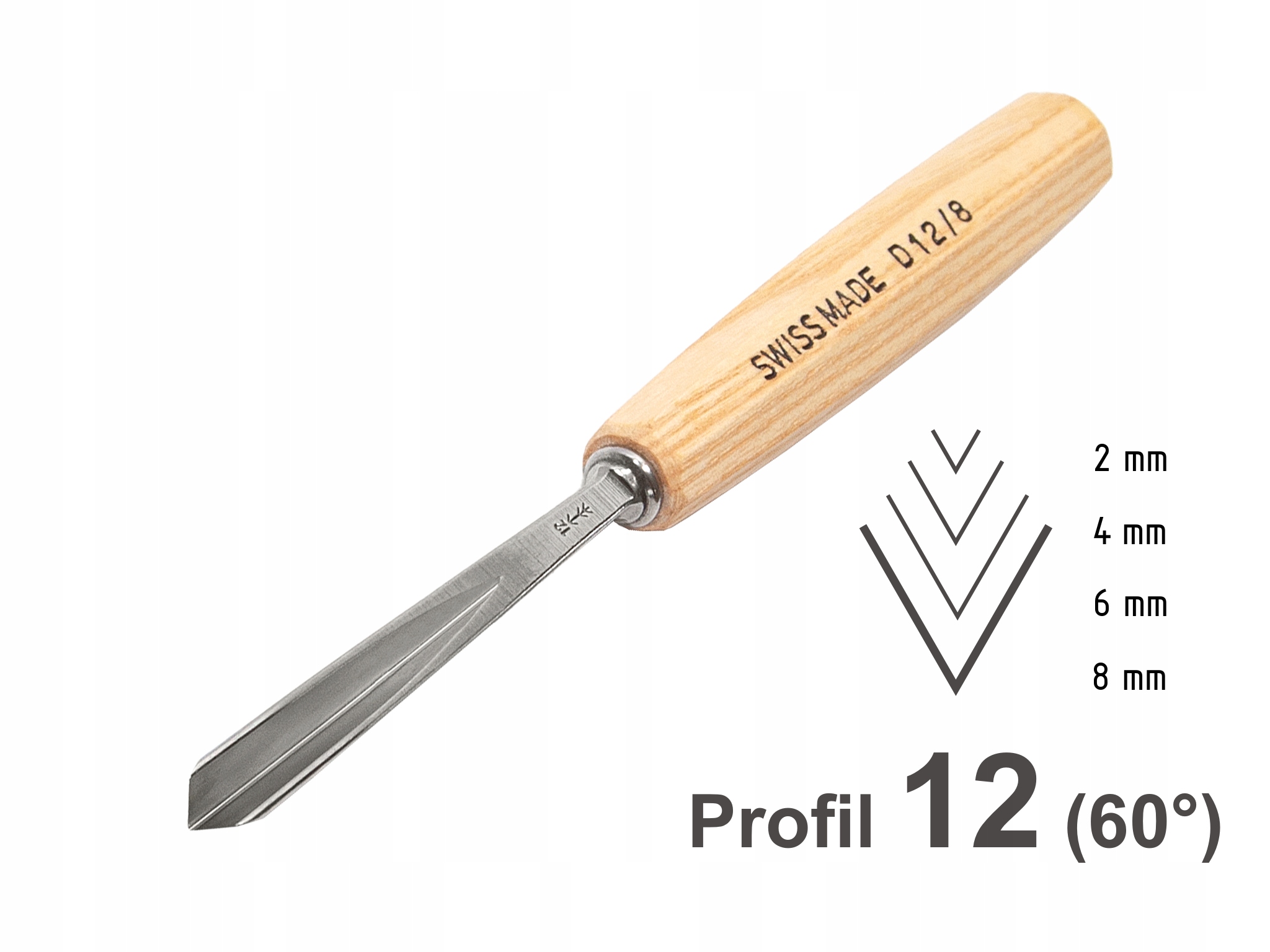 Dłuto Snycerskie "V" kątowe 60° 8 mm Pfeil D12/8