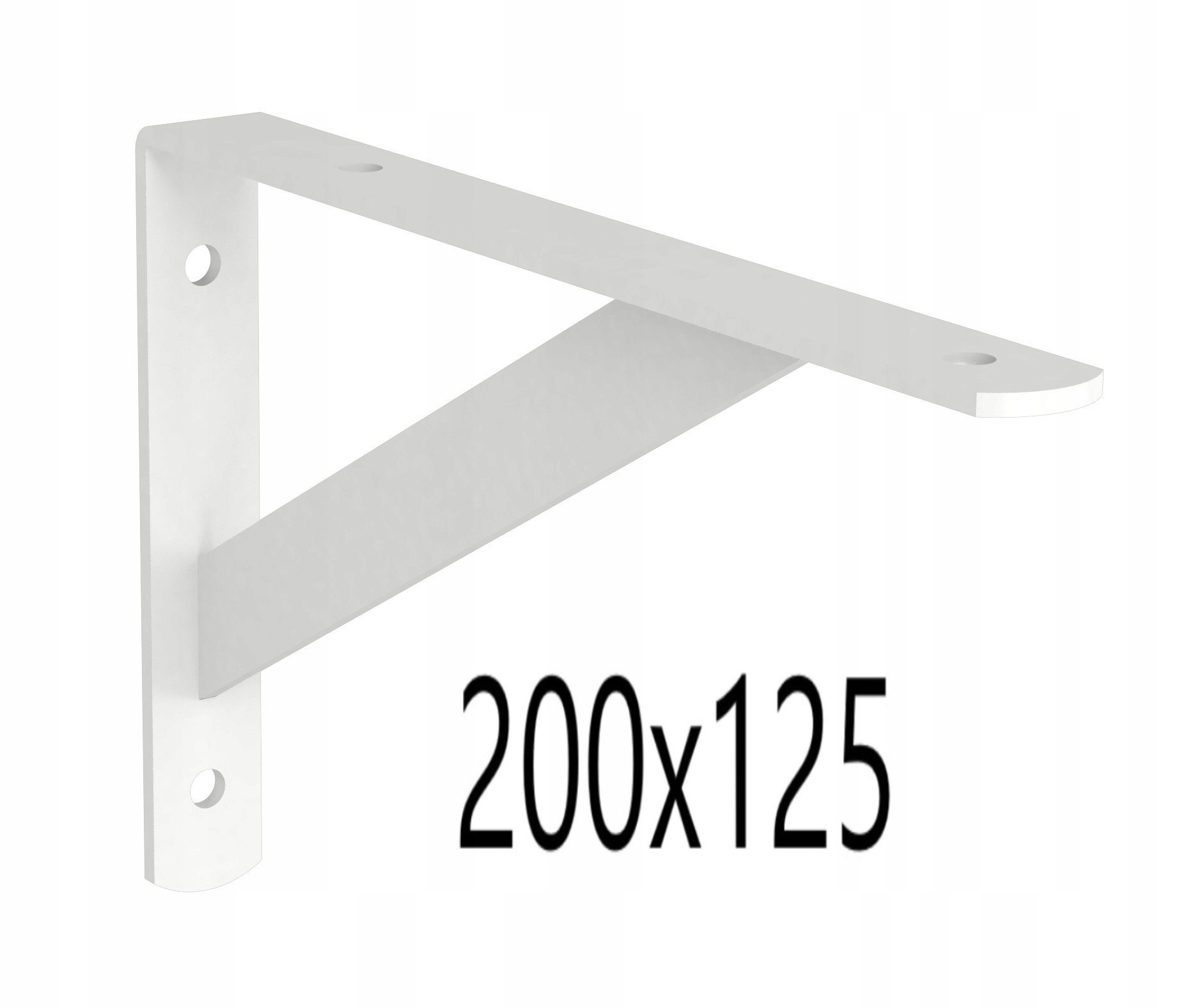 

Wspornik 200x125 Podpora Półki Kątownik Biały