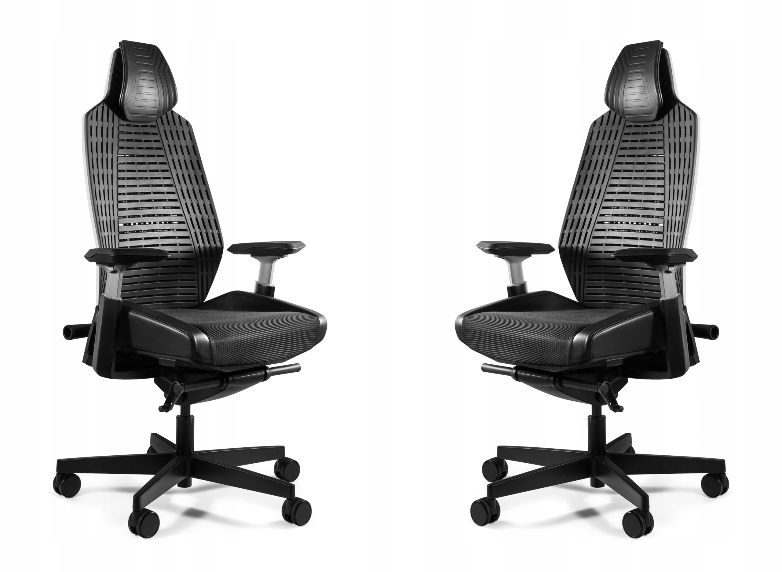 Krzesło Ergonomiczne Ronin Czarne Biurowe Elastomer Obrotowe