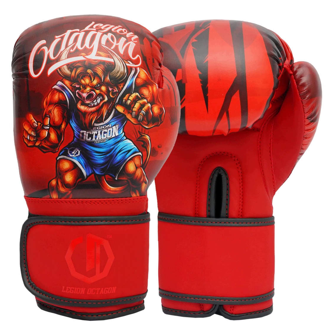 Octagon Rękawice Bokserskie Dziecięce Kids Legion Bull Red 6OZ