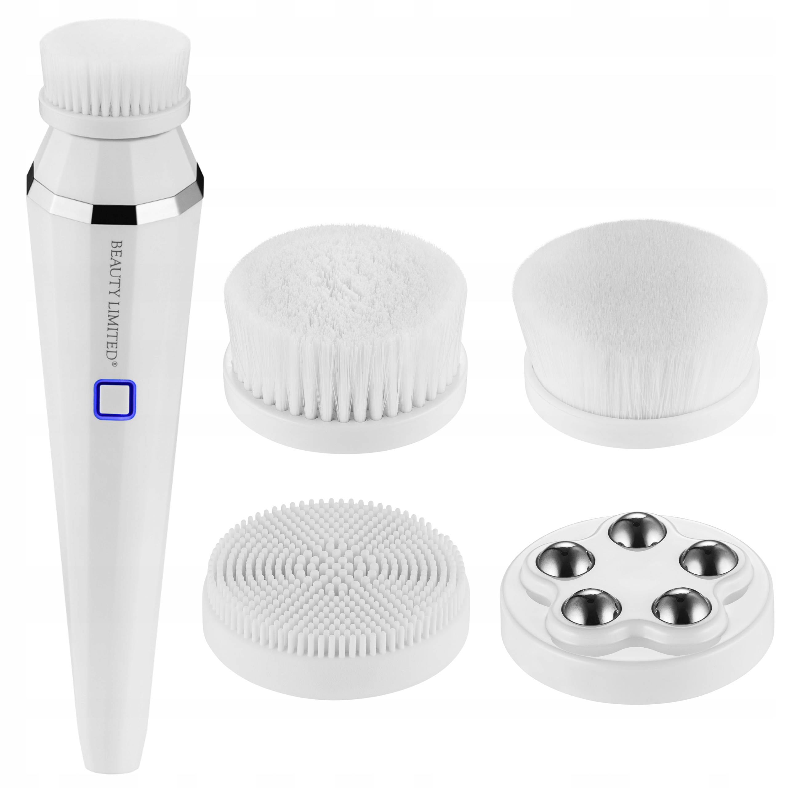 Kartáček Rotační na mytí obličeje 4v1 Masážní Přístroj Organizer Voděodolný IPX5