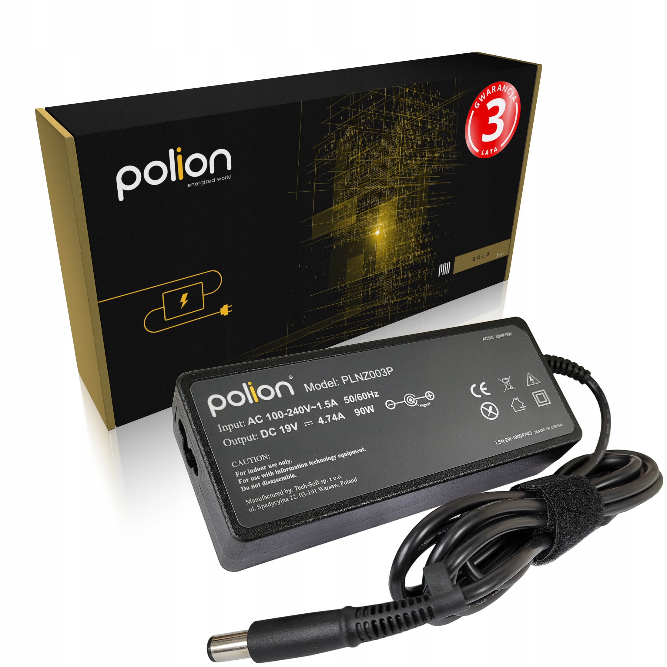 

Ładowarka 90W do Hp 19V 4,74A 7,4x5,0mm pin