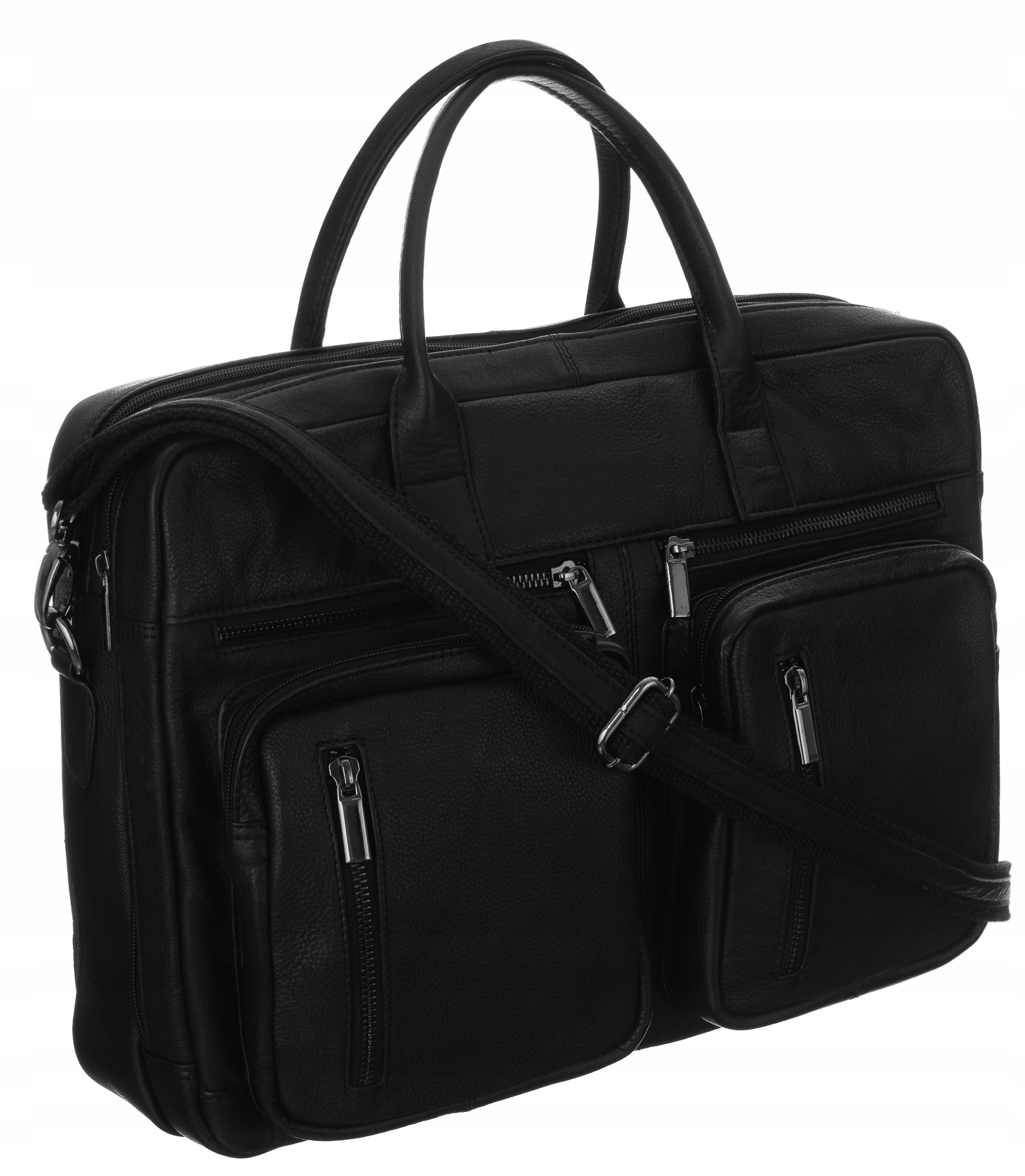 

Torba na laptopa 15 2 komory torba skórzana męska