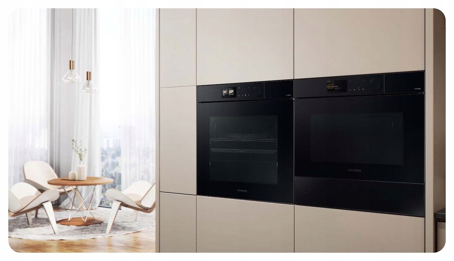 Zestaw AGD SAMSUNG NV7B7997AAK + MG23A7318CK piekarnik z kamerą + mikrofala Kolor dominujący czarny