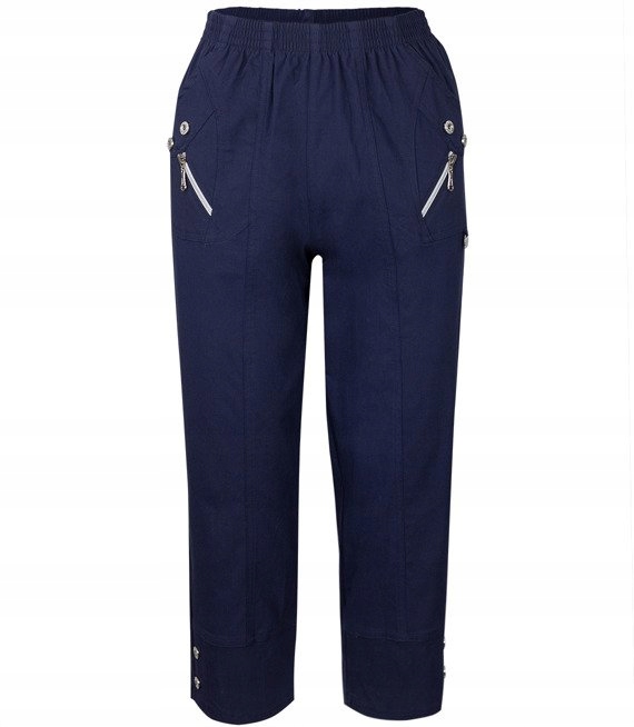 

Cienkie elastyczne spodnie w gumkę dł.3/4 44