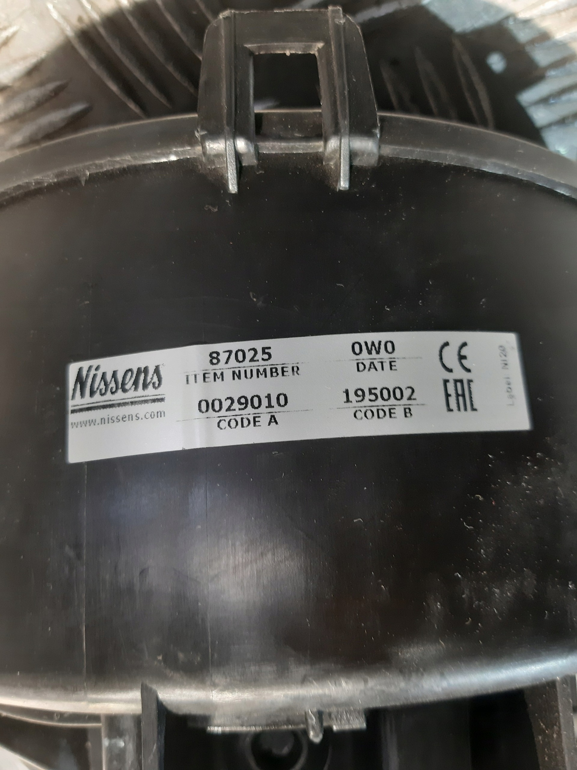 topení ventilátor klími OPEL WECTRA C NISSENS 87025