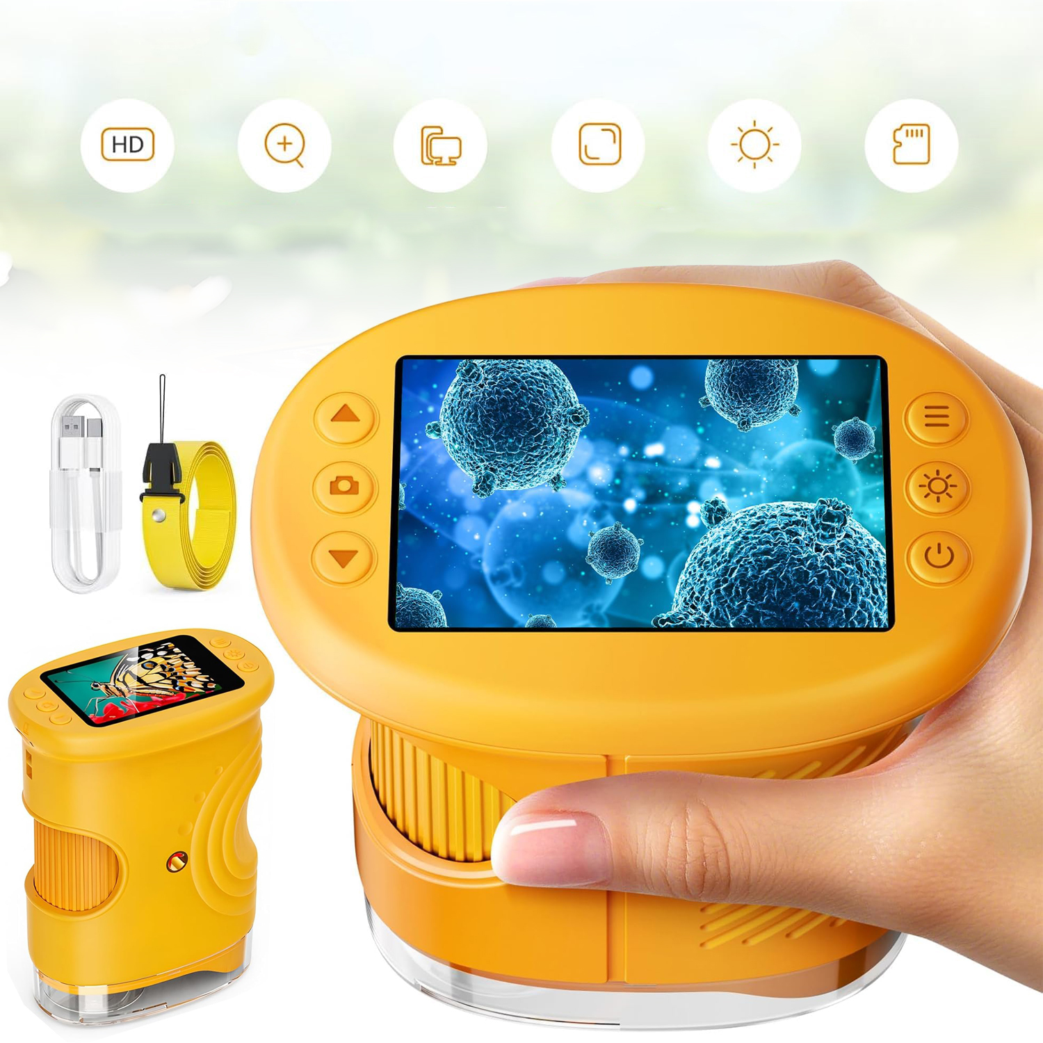 Ruční Mikroskop Usb 1000NÁSOBNÉ Zvětšení, Mobilní Mikroskop Pro Děti