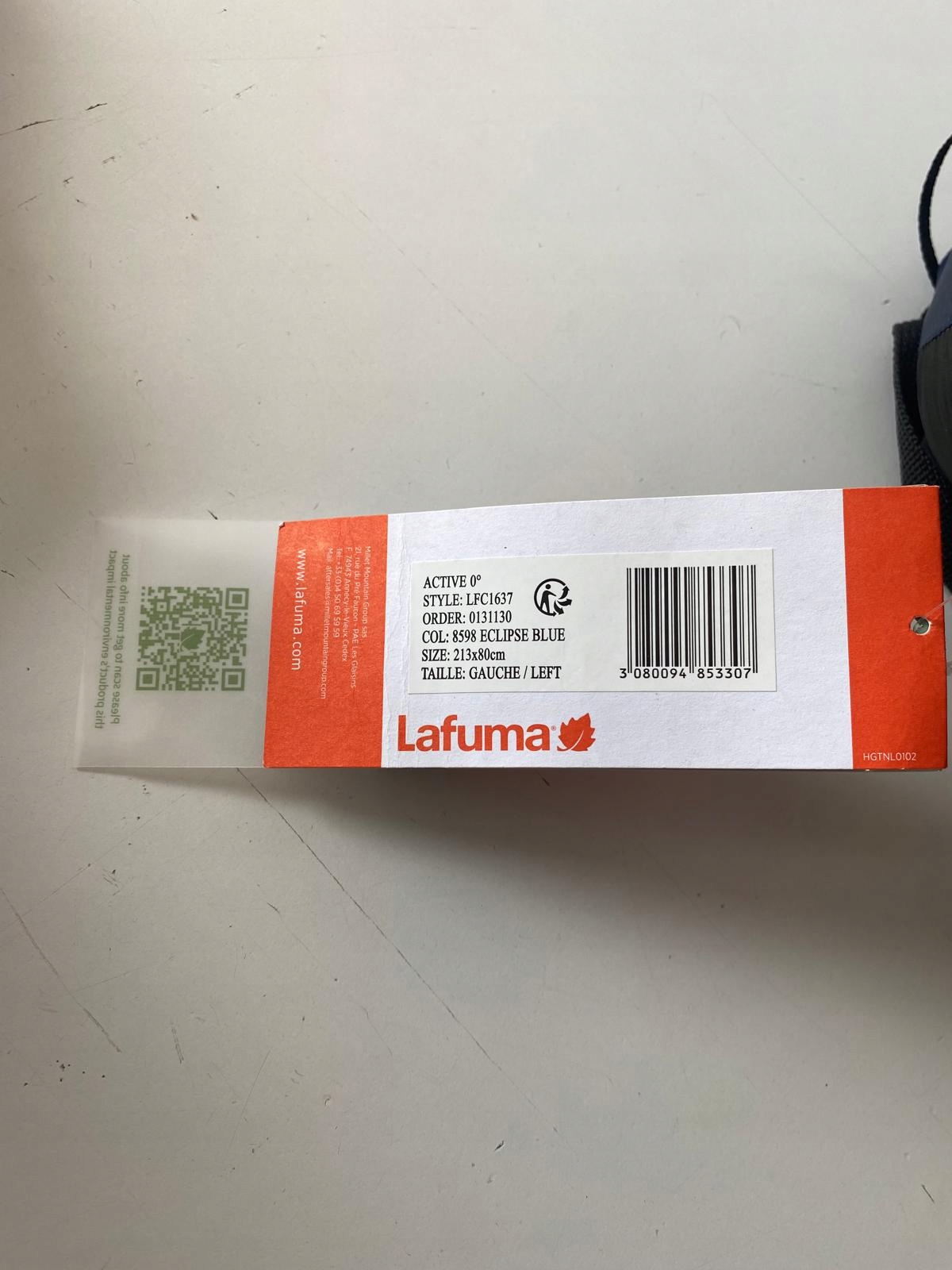 Śpiwór Active 0° r:190 lewy Lafuma Długość 190 cm