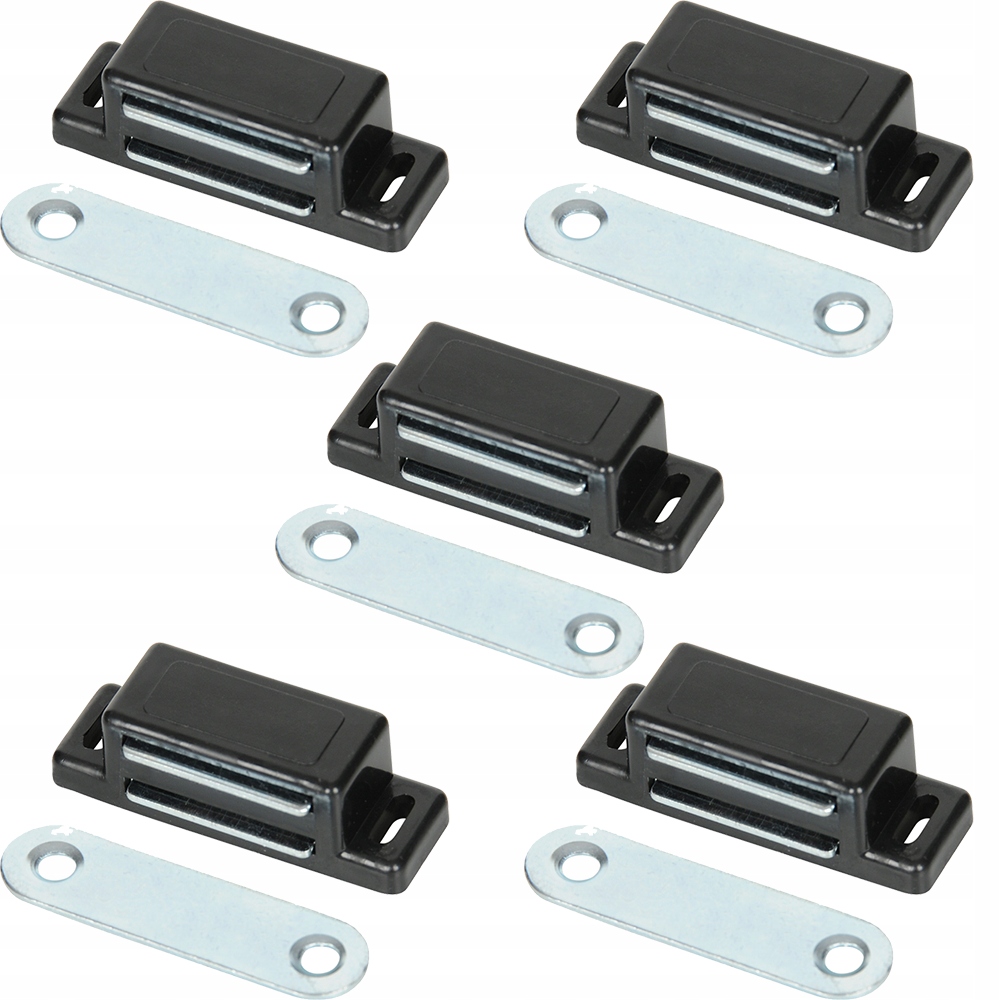 

5x Zatrzask Meblowy, Magnes, Zamek, Mocny Czarny