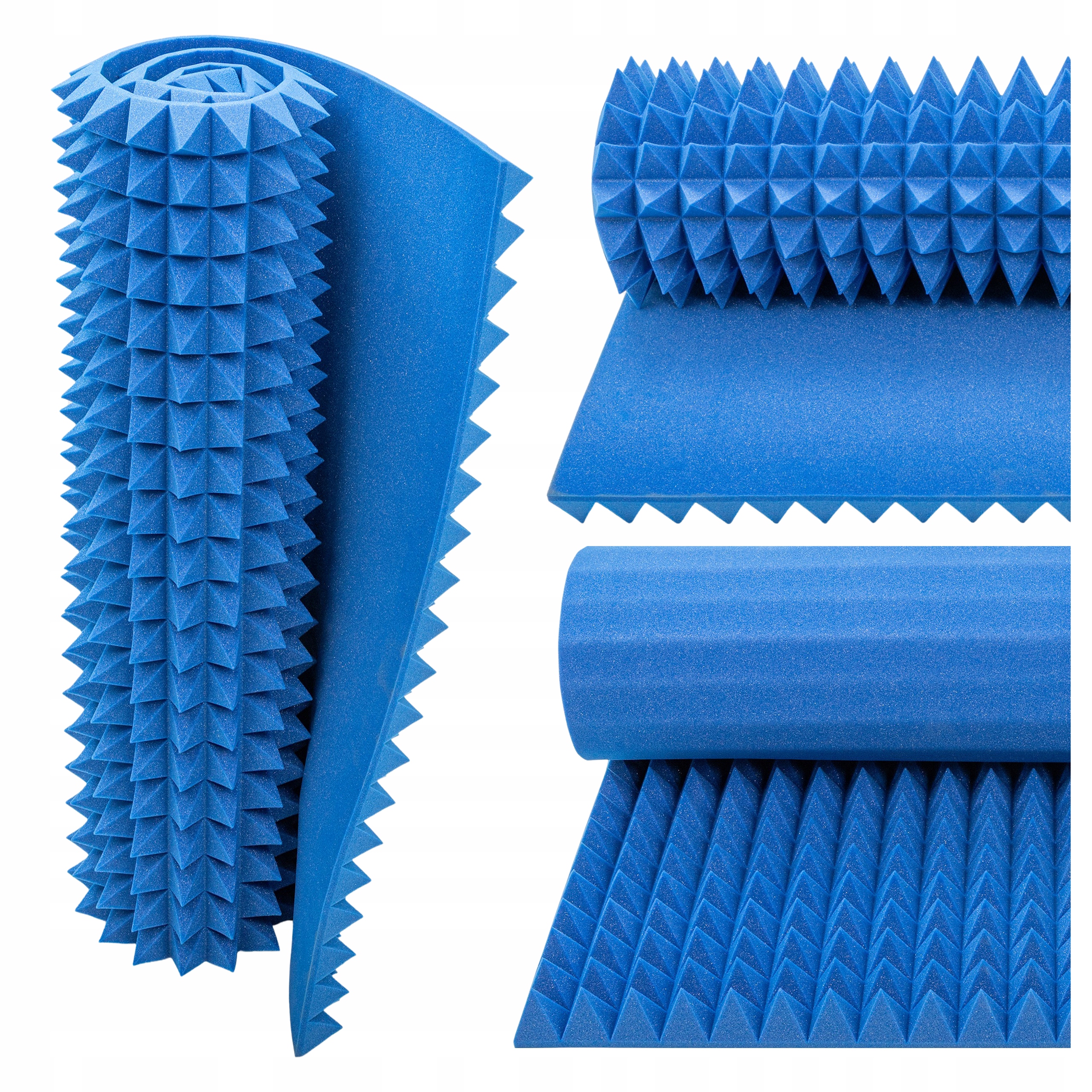 Akustická zvuková pěna Piramida modrá eliminující zvukové vlny