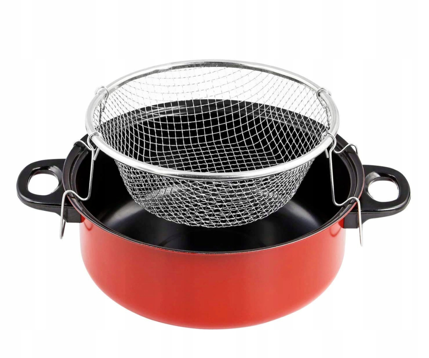 GARNEK DO SMAŻENIA FRYTEK RYB KURCZAKA PĄCZKÓW SITKO FRYTKOWNICA + KOSZYK Marka CookLine