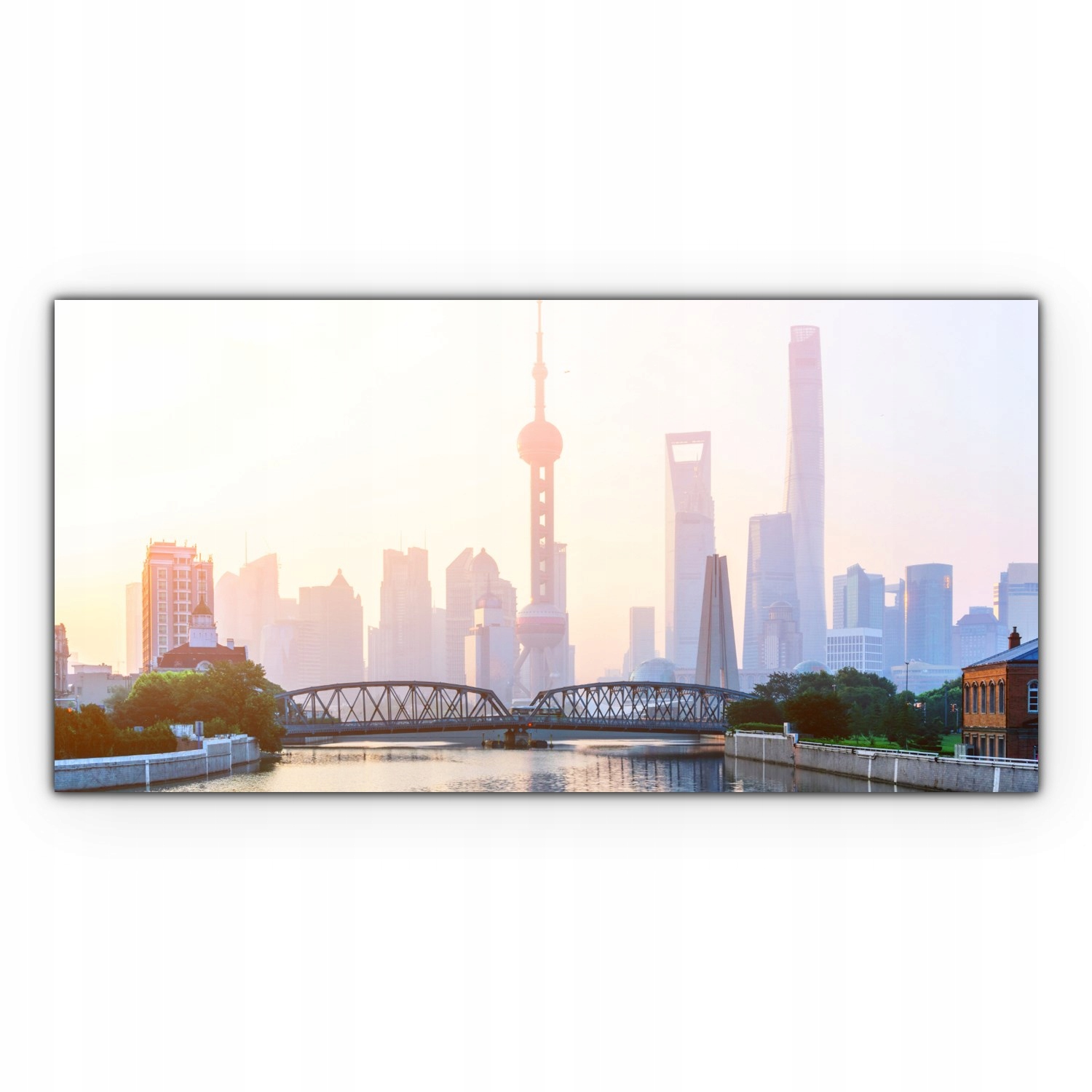 

foto-obraz na płótnie 120x60 Most Miasto Budynki