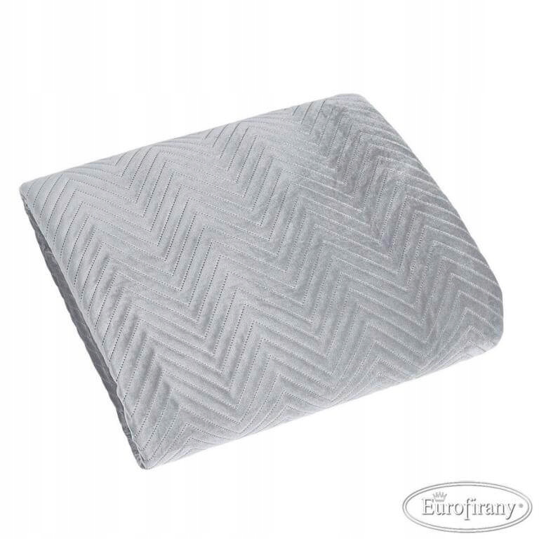 Velurový přehoz Sofia 200x220 stříbrný