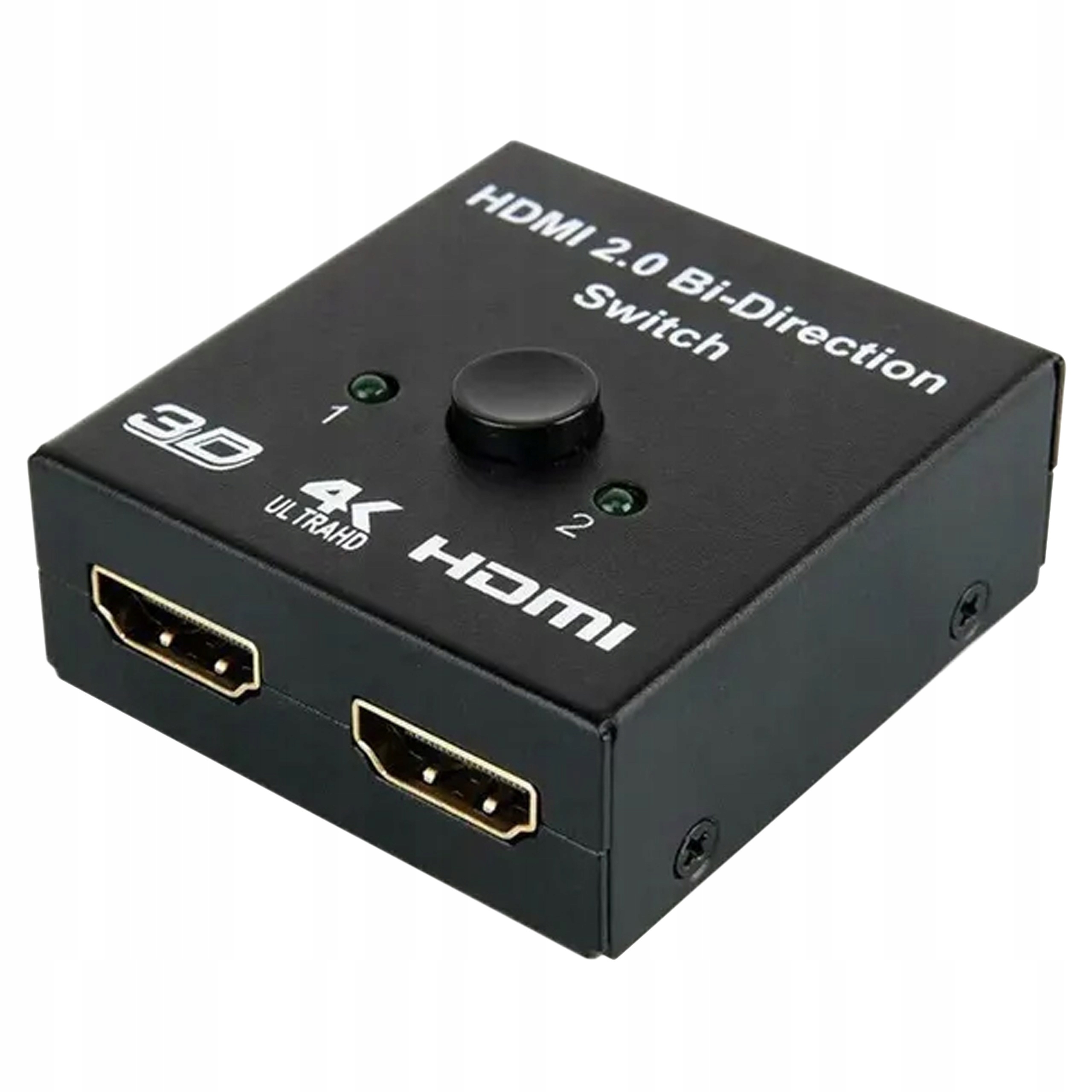 SWITCH HDMI 2.0 2x1 SPLITTER 1x2 ROZDZIELACZ FHD 4K 60Hz HDR DWUKIERUNKOWY Długość kabla 0 m