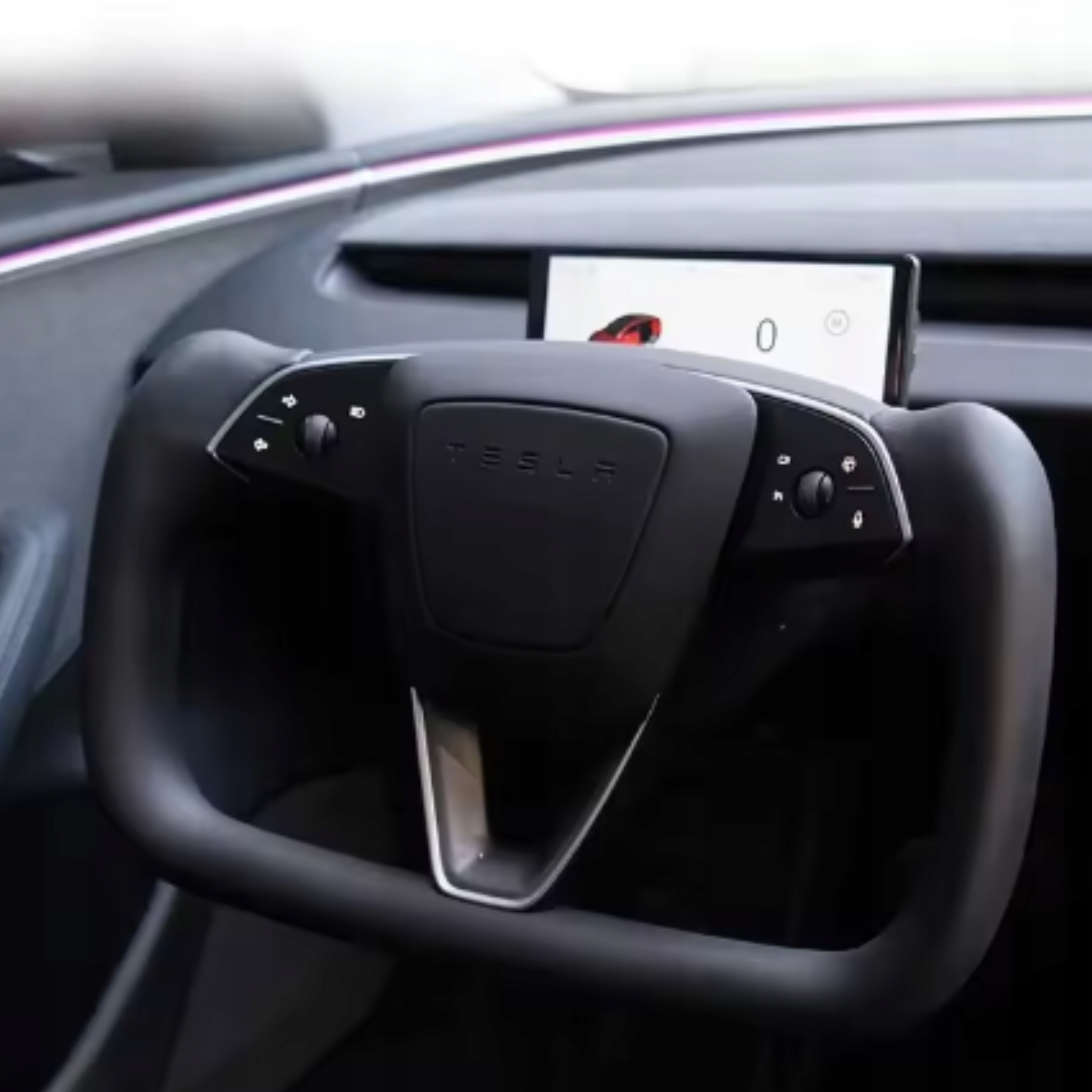 Volant pro Teslu Model 3 Volant Yoke Plaid S s topením