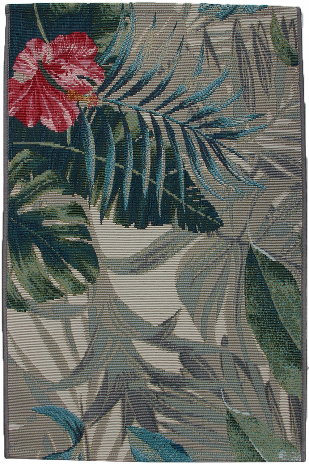 Modny dywanik na Balkon taras Capri antypoślizgowy dywanik 60x90 w liście