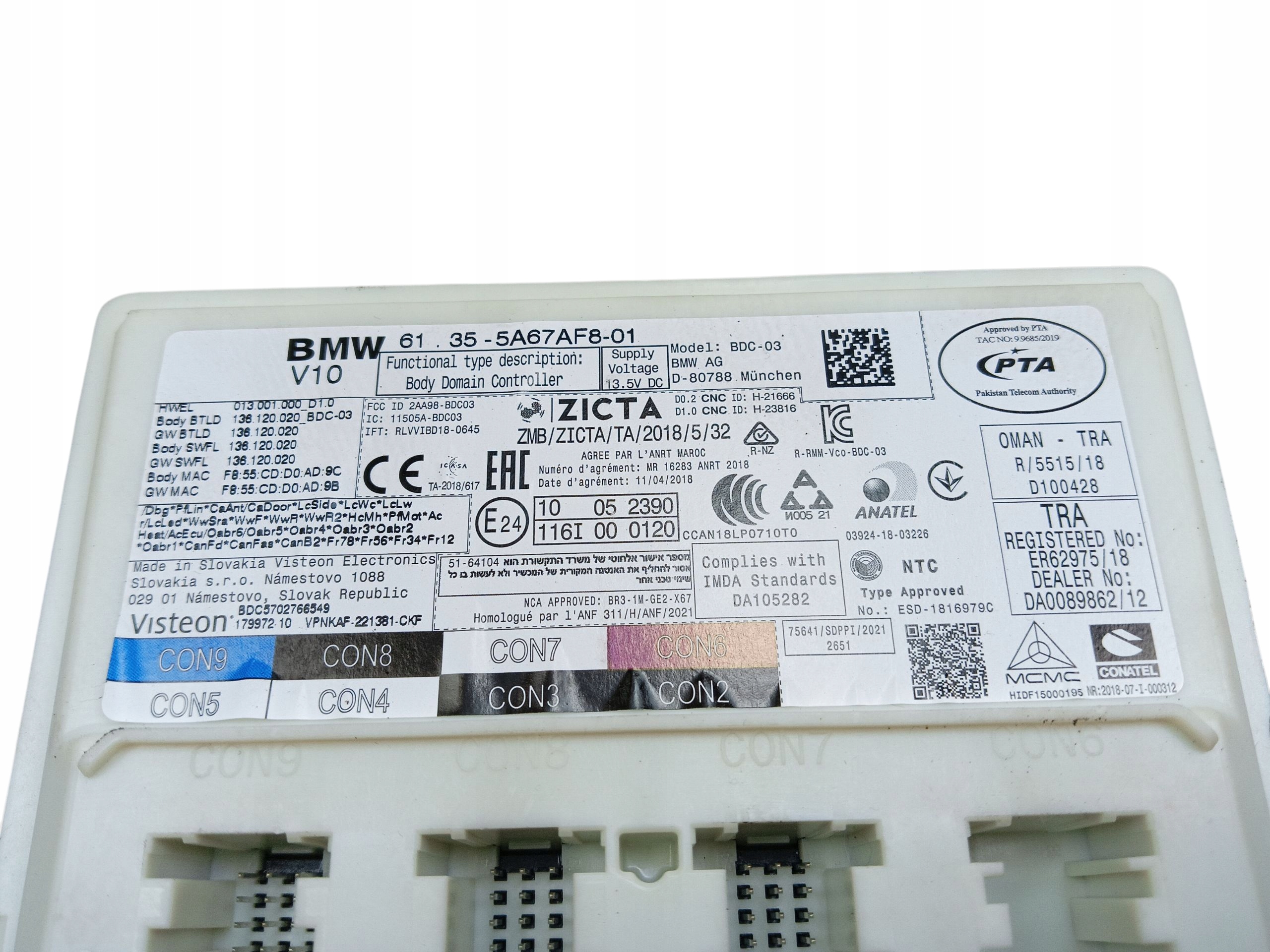 Module fusibles Module Unité de contrôle BDC BMW i4 G26 GRAN COUPE 5A67AF8