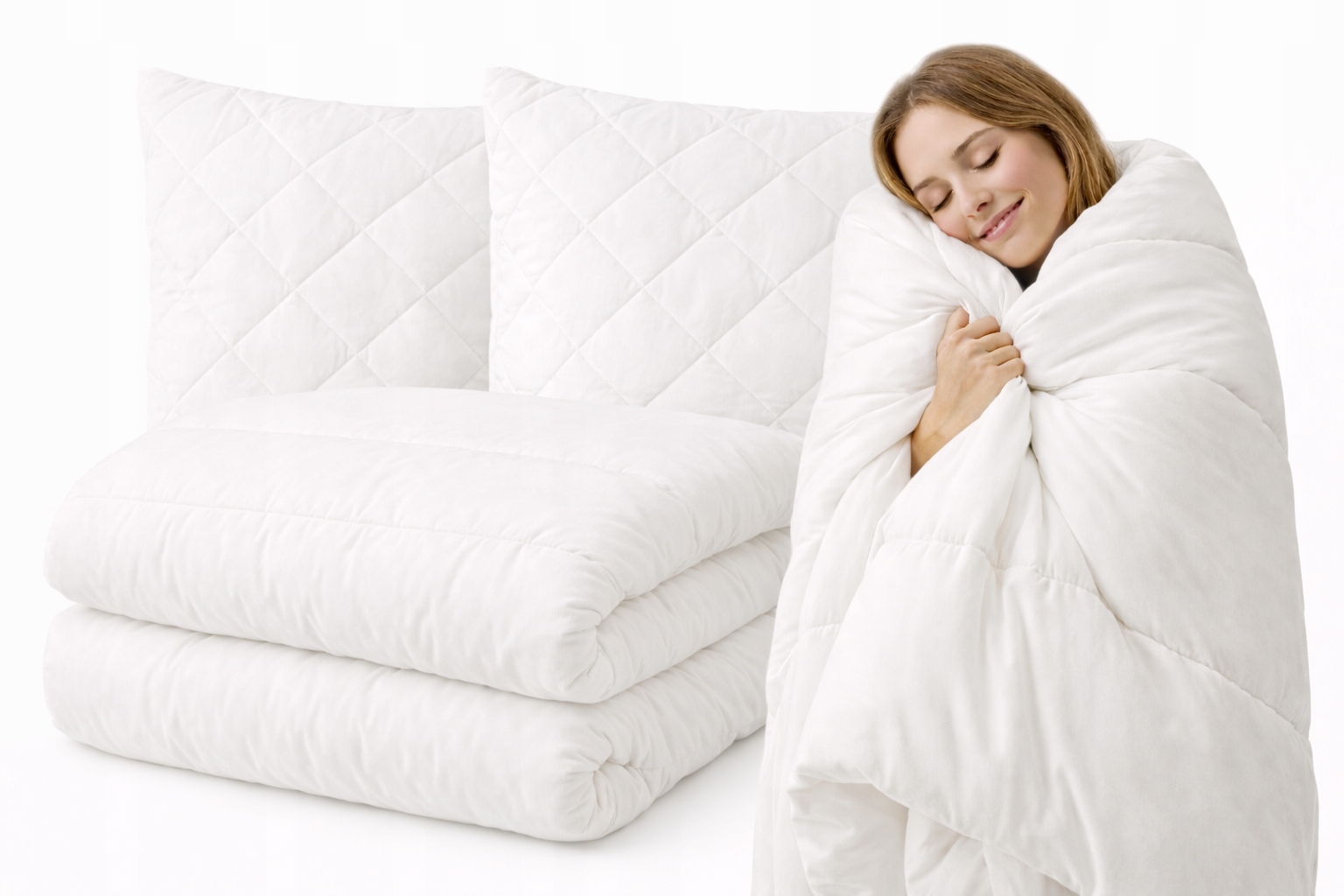 Celoroční Přikrývka 160x200 antialergická 2 Polštáře 70x80 Polský komplet