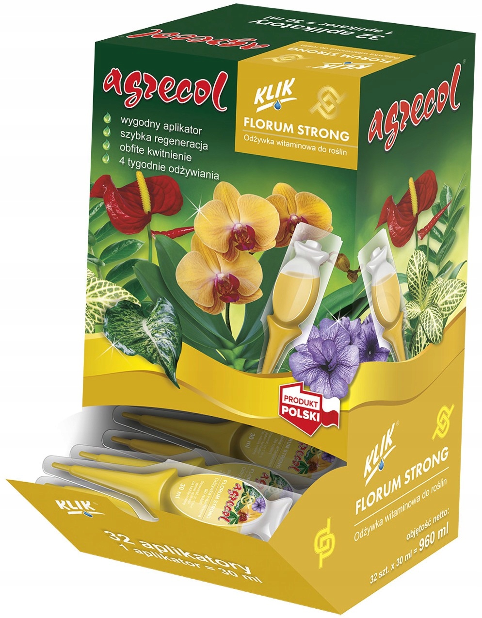 Vitamínová Výživa Pro Rostliny florum strong 30 x 32 kusů 960 Ml Agrecol