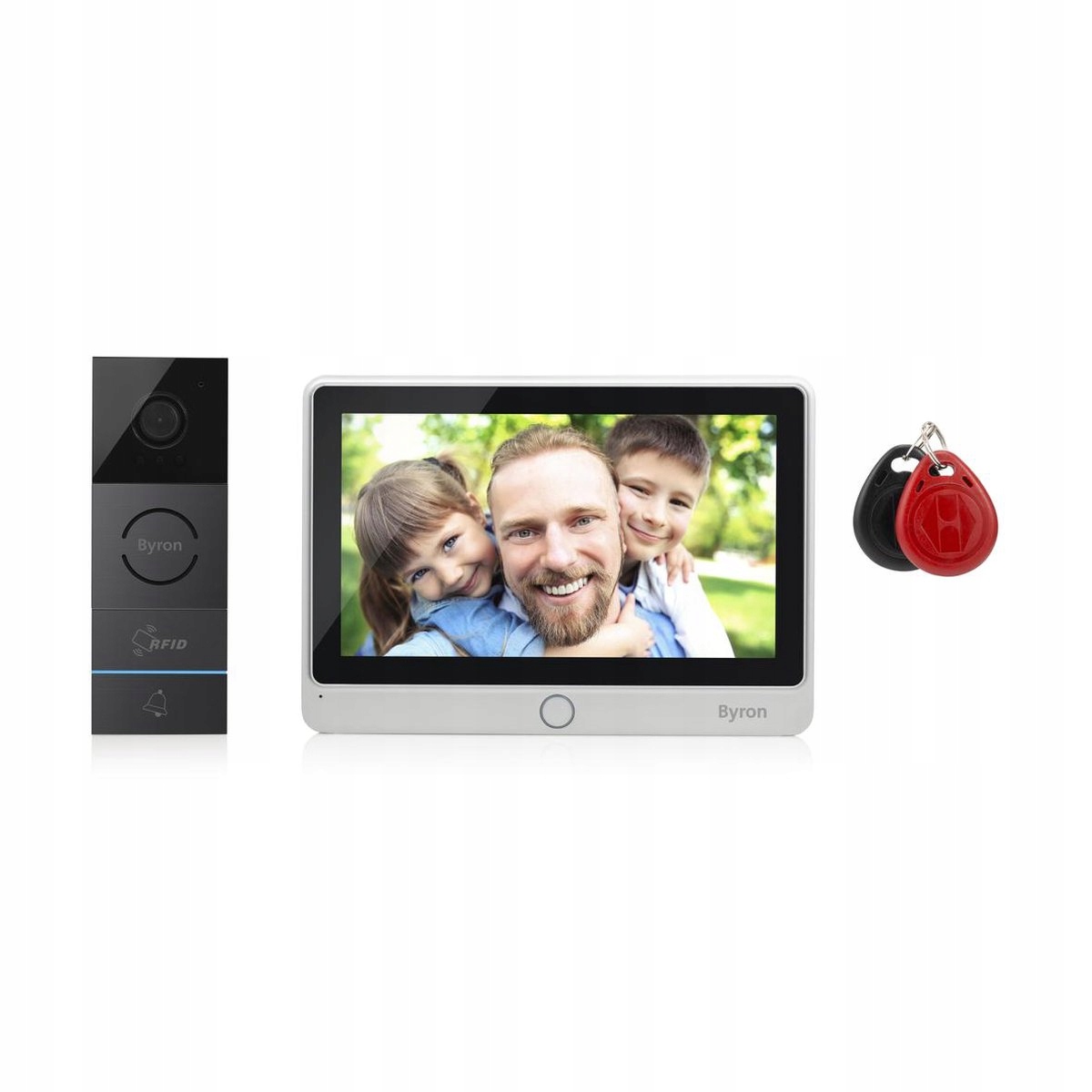 Videovrátnik, káblový dotykový displej 7" Kľúče, funkcia nahrávania