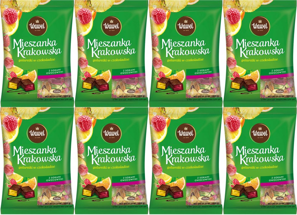 Cukierki Mieszanka Krakowska galaretki w czekoladzie Wawel 1kg 1000g x8