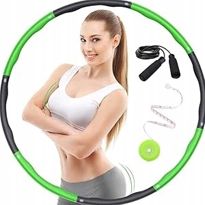 Lejaja Hula hoop 8 segmentowe, wypustki, zielono-szare