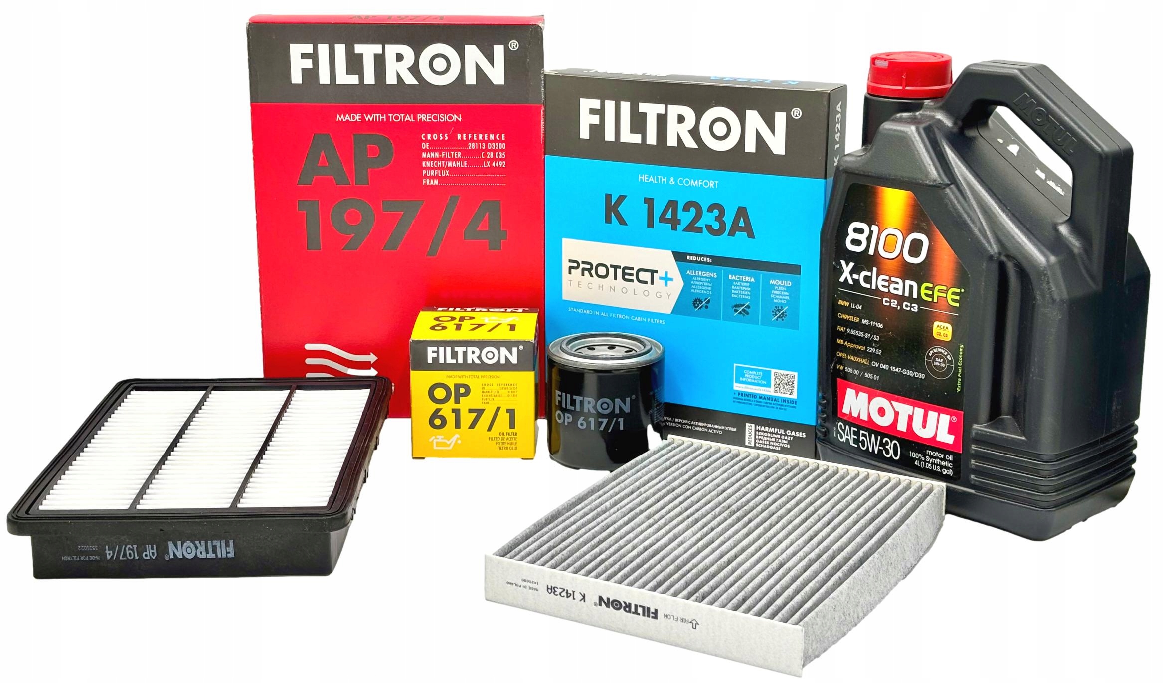 Filtron Sada Filtrů Olej Motul 5V30 4 L Kia Sportage IV Ql 1.6 Gdi 132 Km