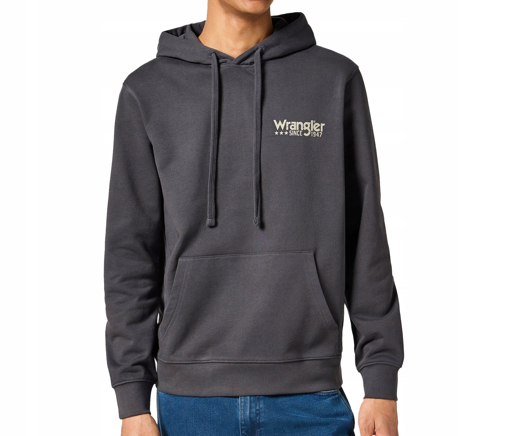 Wrangler mikina s kapucí (klokanka) bavlna Hoodie Faded Black M