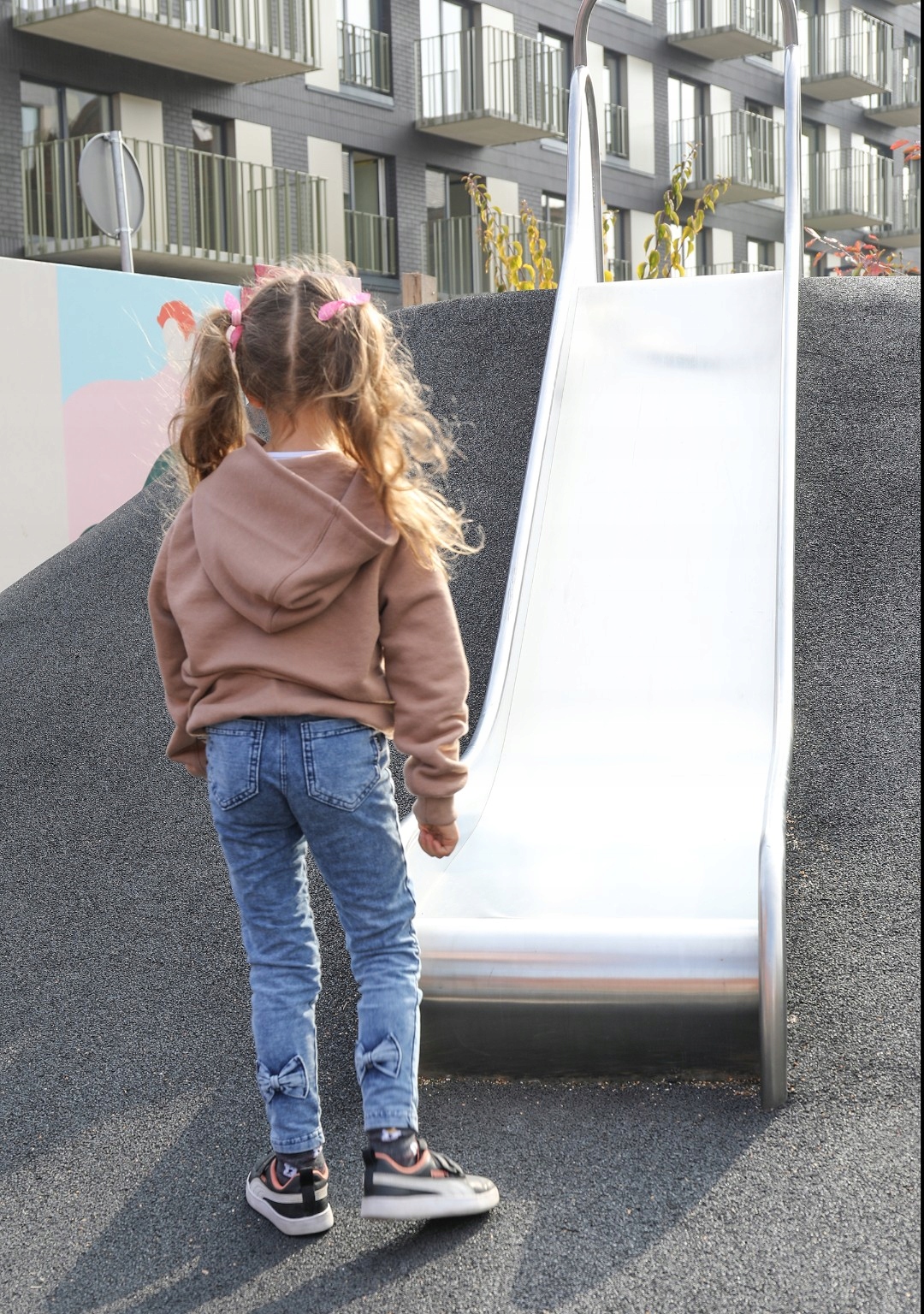 Legginsy DLA DZIEWCZYNKI dekatyzowane bawełna 110 Długość całkowita 57 cm