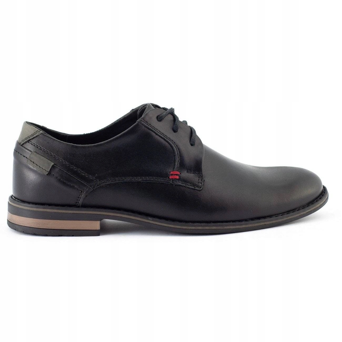 Elegantní pánské kožené šněrovací boty casual 859 černé 41