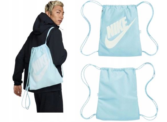 Plecak Worek Na Buty Nike Błękitny Do Szkoły Sportowy Na Trening Na Wf