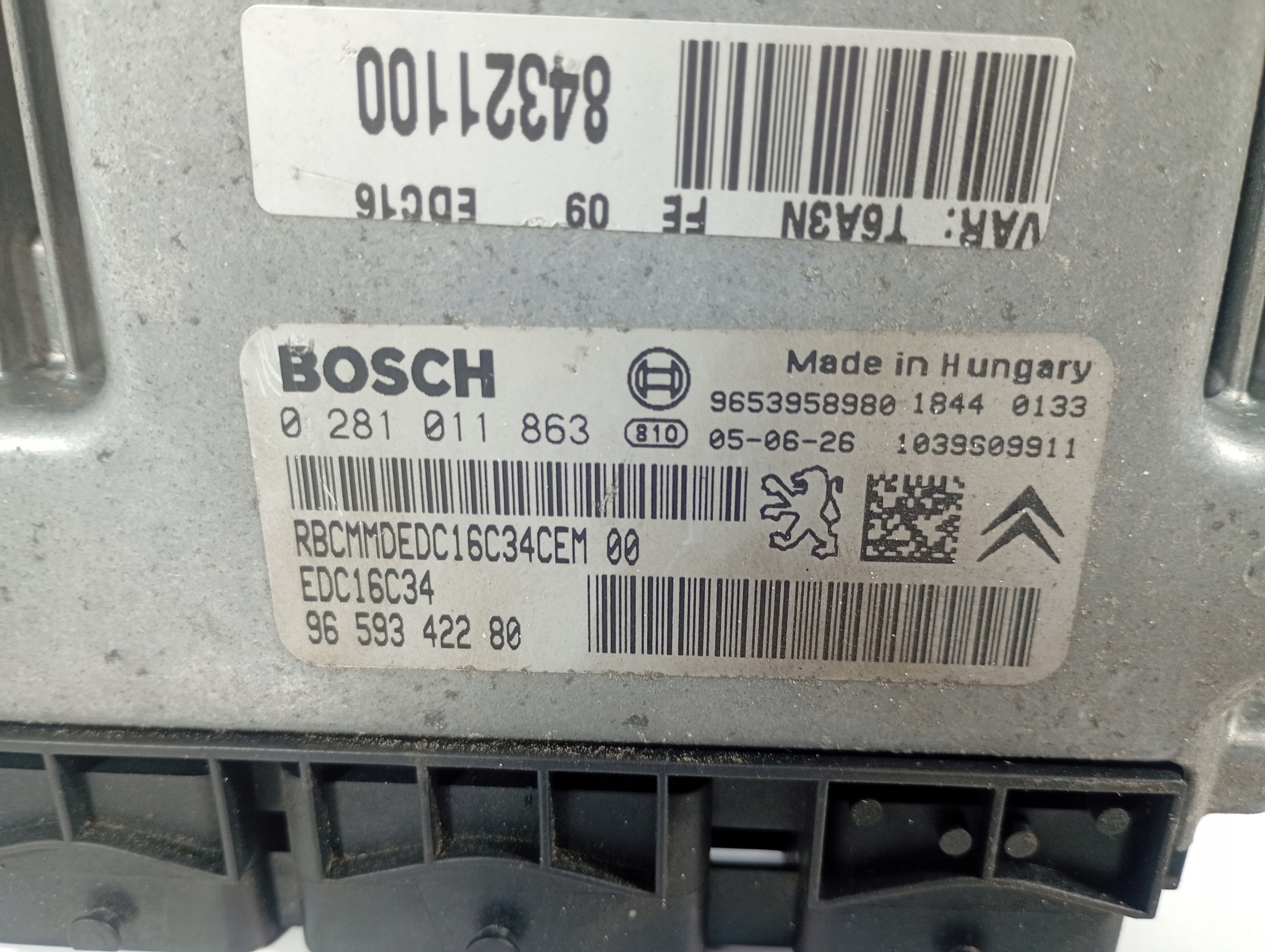 Peugeot 307 02-09 computer control unit of the engine OE 9659342280