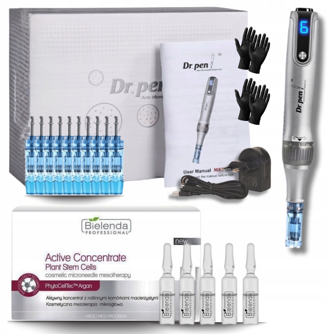 Dr Pen Derma Pen Ulitma M8S 10x kartridż 5x ampułki Bielenda Macierzyste