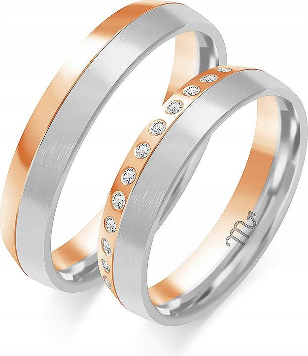 Snubní prsten růžové zlato svatba 585 r 11 12 13, originální s gravírováním