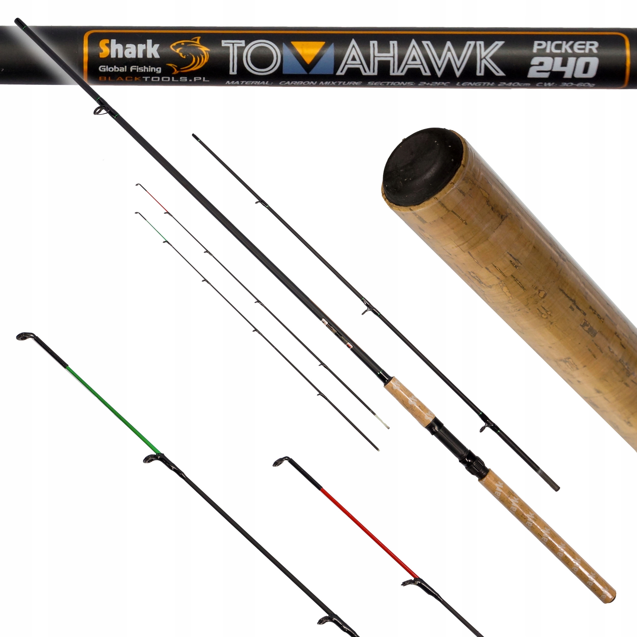 

Wędka Picker Tomahawk 2,4m 30-60g 2+2 MIX Carbon
