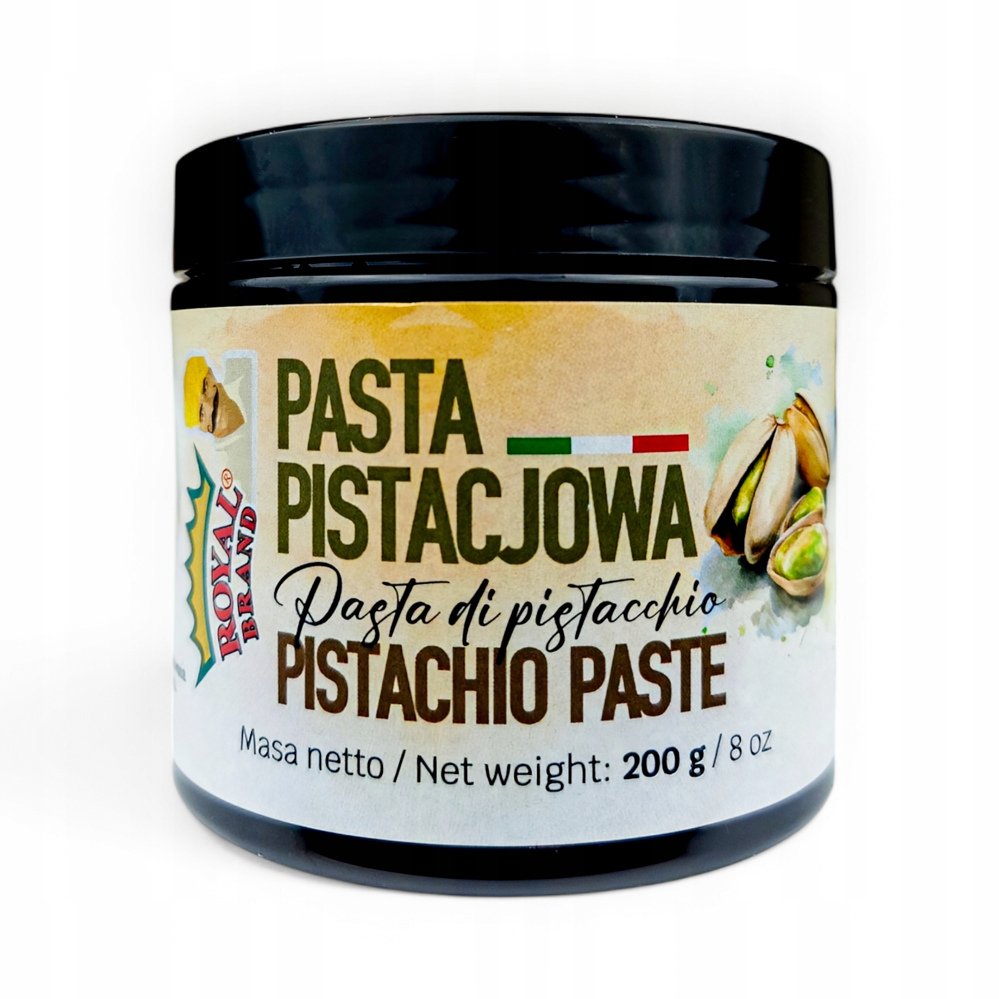 Italská pistáciová pasta, svěží, ideální pistáciová barva 100% 200 g
