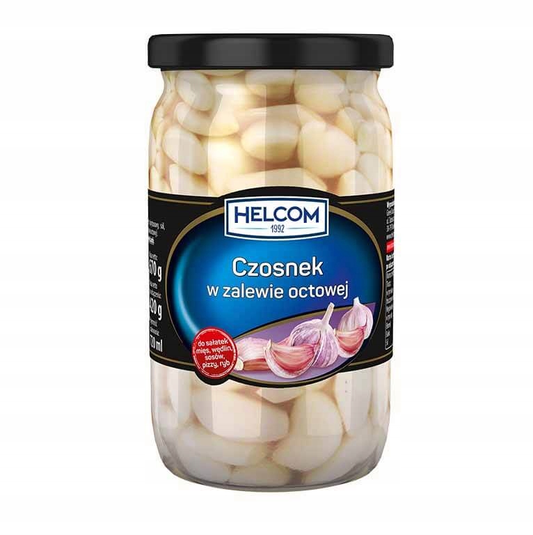 Levně Česnek v octovém nálevu 670 g Helcom