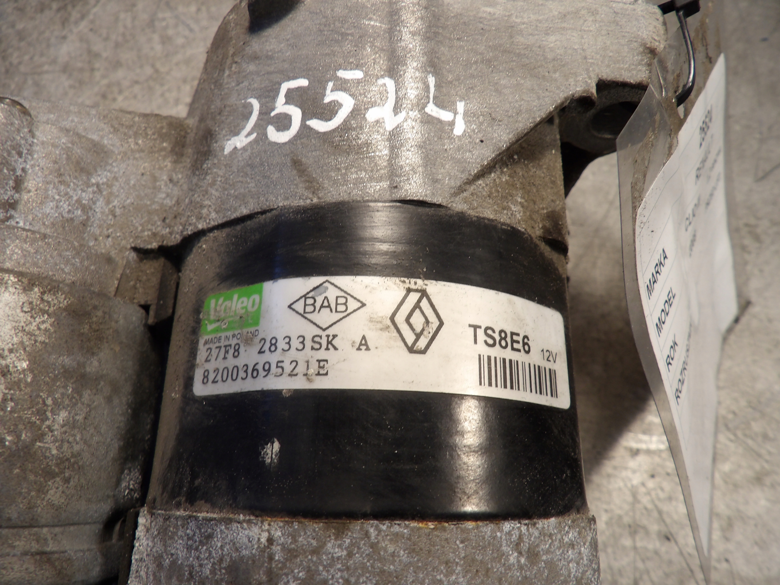 Renault Clio III 1,2B starter TS8E6 8200369521E