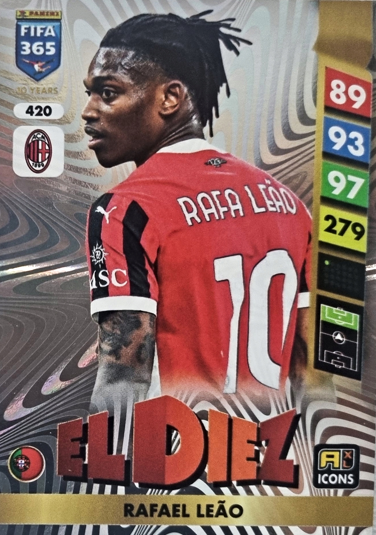 Panini Fifa 365 2025 Icons El Diez 420 Rafael Leao Ac Milan