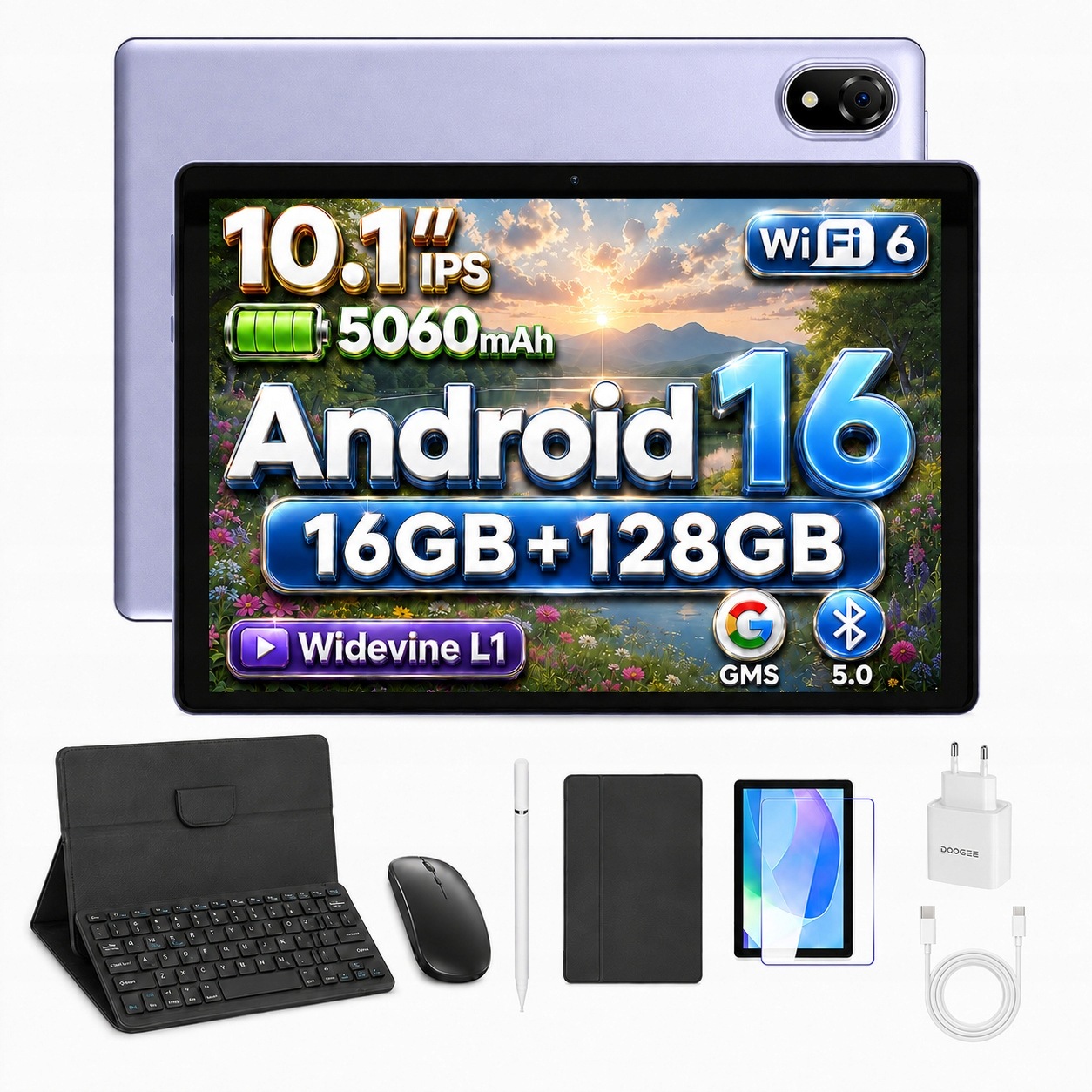 Tablet szett tollal 10,1" Doogee U10 16/128GB 5060mAh WiFi/Android 16/GMS