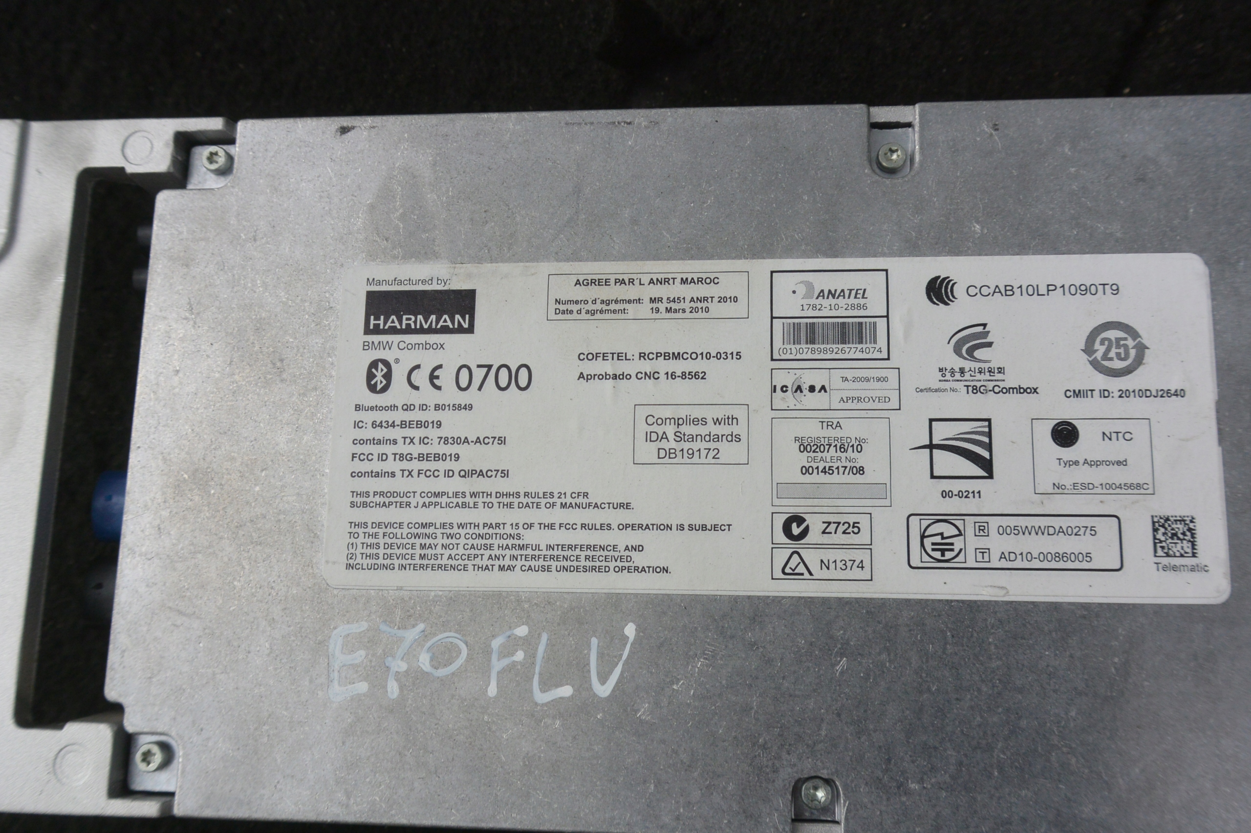 module BLUETOOTH HARMAN amplifier BMW X5 X6 E70 E71 F15 F16