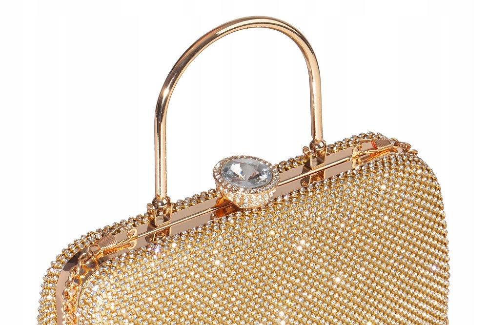 TOREBKA PUZDERKO WIECZOROWA WIZYTOWA KOPERTÓWKA Kolor złoty